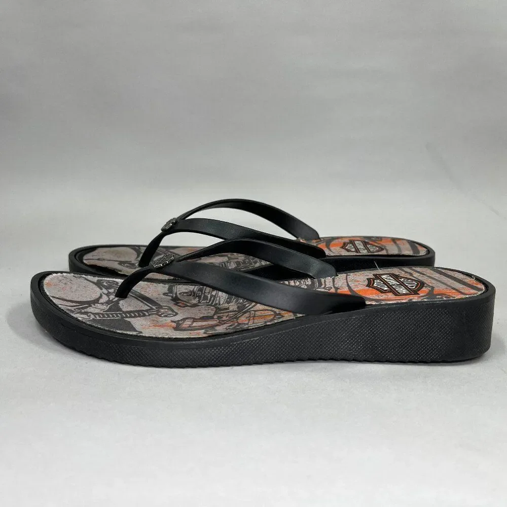 Harley Davidson Women's Size 9 Thong Flip Flop Sandals_5